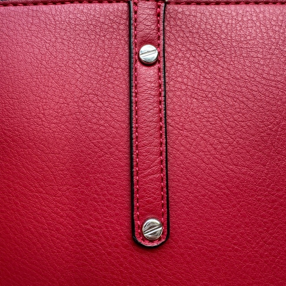 INC CONCEPT Large Red Shoulder Strap Tote Bag Small Flaws to Corners - Picture 3 of 16